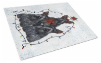 Carolines Treasures  PPP3176LCB Scottie Christmas Family Tree Glass Cutting Boar
