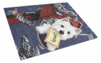 Carolines Treasures PPP3237LCB Westie Zoe's Christmas List Glass Cutting Board