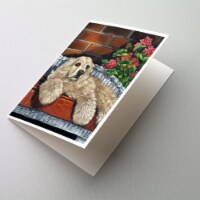 Cocker Spaniel Life is Good Greeting Cards and Envelopes Pack of 8