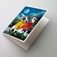 Jack Russell Terrier Moon Phase Greeting Cards and Envelopes Pack of 8