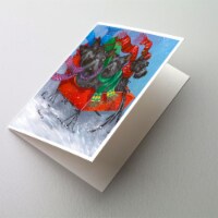 Scottie Christmas Dashing Greeting Cards and Envelopes Pack of 8