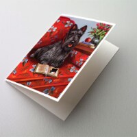 Carolines Treasures PPP3179GCA7P Scottie Lil Einstein Greeting Cards and Envelo