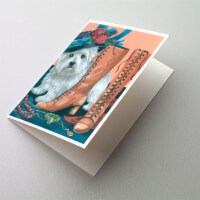 Westie in Mom's Closet Greeting Cards and Envelopes Pack of 8