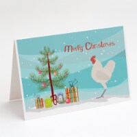 German Langshan Chicken Christmas Greeting Cards and Envelopes Pack of 8, Teal