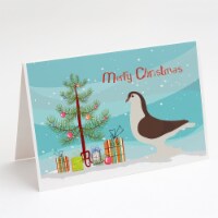 Large Pigeon Christmas Greeting Cards and Envelopes Pack of 8, Teal