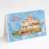 Merry Christmas Blenheim Cavalier Spaniel Greeting Cards and Envelopes Pack of 8