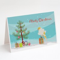 Parisian Trumpeter Canary Merry Christmas Greeting Cards and Envelopes Pack of 8