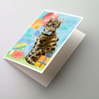 Bengal Happy Birthday Greeting Cards and Envelopes Pack of 8