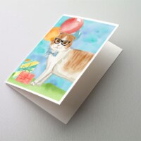 Scottish Fold Happy Birthday Greeting Cards and Envelopes Pack of 8