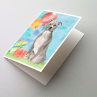 Happy Birthday Staffordshire Bull Terrier Greeting Cards and Envelopes Pack of 8