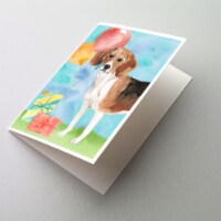 Happy Birthday Beagle Greeting Cards and Envelopes Pack of 8