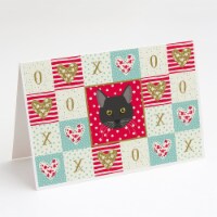 Carolines Treasures  CK5091GCA7P Bombay Cat Love Greeting Cards and Envelopes Pa