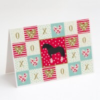 Pomeranian Rogener Goose Love Greeting Cards and Envelopes Pack of 8, Red