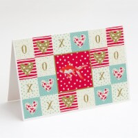 Comet Goldfish Love Greeting Cards and Envelopes Pack of 8, Red