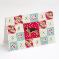 Carolines Treasures  CK5930GCA7P German Shepherd Love Greeting Cards and Envelop