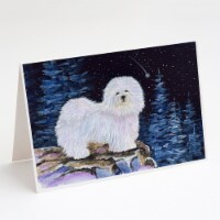 Starry Night Coton de Tulear Greeting Cards and Envelopes Pack of 8