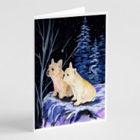 Starry Night French Bulldog Greeting Cards and Envelopes Pack of 8