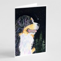 Starry Night Bernese Mountain Dog Greeting Cards and Envelopes Pack of 8