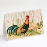 Carolines Treasures FHC1009GCA7P Chicken and Rooster Greeting Cards and Envelop