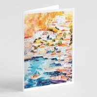 Carolines Treasures  6068GCA7P Harbour Greeting Cards and Envelopes Pack of 8