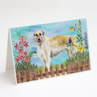 Irish Wolfhound Spring Greeting Cards and Envelopes Pack of 8
