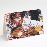 Carolines Treasures 8536GCA7P Red Beans and Rice Greeting Cards and Envelopes P