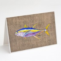 Carolines Treasures  8771GCA7P Fish - Tuna Greeting Cards and Envelopes Pack of