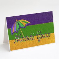 Carolines Treasures 8381GCA7P Mardi Gras Greeting Cards and Envelopes Pack of 8