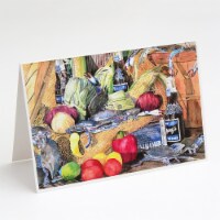 Carolines Treasures 8538GCA7P Barq's and Crabs Greeting Cards and Envelopes Pac
