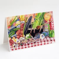 Gumbo and Potato Salad Greeting Cards and Envelopes Pack of 8