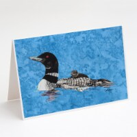 Carolines Treasures  8718GCA7P Momma and Baby Loon Greeting Cards and Envelopes