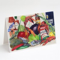 Carolines Treasures  8540GCA7P Louisana Spices Greeting Cards and Envelopes Pack