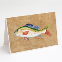 Carolines Treasures  8816GCA7P Rainbow Trout Greeting Cards and Envelopes Pack o