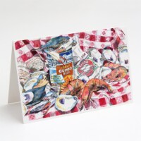 Blue Runner Gumbo Receipe Greeting Cards and Envelopes Pack of 8