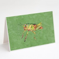 Grasshopper on Avacado Greeting Cards and Envelopes Pack of 8