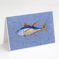 Carolines Treasures  8535GCA7P Tuna Fish Greeting Cards and Envelopes Pack of 8