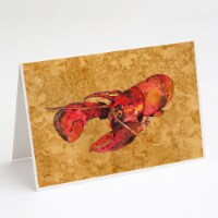 Carolines Treasures  8715GCA7P Lobster Greeting Cards and Envelopes Pack of 8