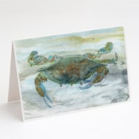 Crab a leg up Watercolor Greeting Cards and Envelopes Pack of 8