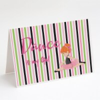Ballet Dance is my Life Red Greeting Cards and Envelopes Pack of 8