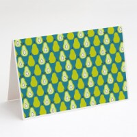 Carolines Treasures BB5138GCA7P Pears on Green Greeting Cards and Envelopes Pac