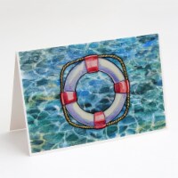 Carolines Treasures  BB5344GCA7P Life Saver Greeting Cards and Envelopes Pack of