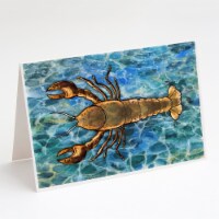 Carolines Treasures  BB5351GCA7P Lobster Greeting Cards and Envelopes Pack of 8