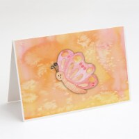 Carolines Treasures  BB7384GCA7P Butterfly Watercolor Greeting Cards and Envelop