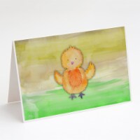Carolines Treasures  BB7411GCA7P Chicken Watercolor Greeting Cards and Envelopes
