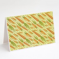 Carolines Treasures  BB7571GCA7P Watercolor Carrots Greeting Cards and Envelopes