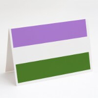 Carolines Treasures CK7994GCA7P Genderqueer Pride Greeting Cards and Envelopes