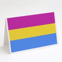 Carolines Treasures CK8005GCA7P Pansexual Pride Greeting Cards and Envelopes Pa