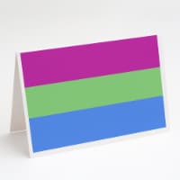 Carolines Treasures CK8008GCA7P Polisexual Pride Greeting Cards and Envelopes P