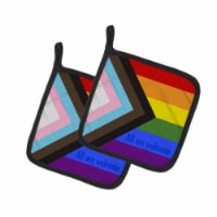 Carolines Treasures CK7990PTHD Gay Progress Pride All are Welcome Pair of Pot H