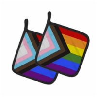 Carolines Treasures CK8014PTHD Gay Pride Progress Pride Pair of Pot Holders